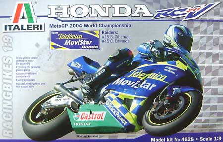 ホンダ RC211V チームモビスター2004 プラモデル (イタレリ 1/9 モーターサイクル No.4628) 商品画像