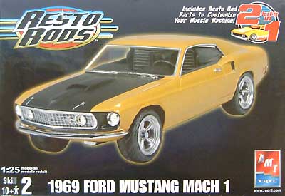 1969 マスタング マッハ 1 レストロッド プラモデル (AMT/ERTL 1/25 カーモデル No.38375) 商品画像