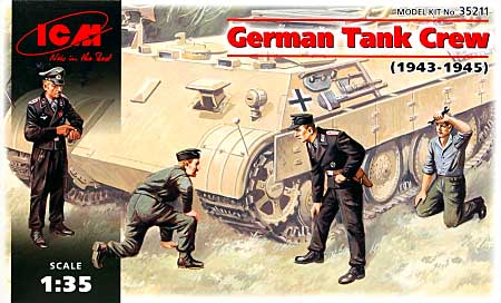 ドイツ戦車兵 1943-45 整備シーン プラモデル (ICM 1/35 AFVモデル No.35211) 商品画像