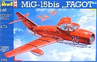 レベル 1/48 飛行機モデル MiG15 bis ファゴット