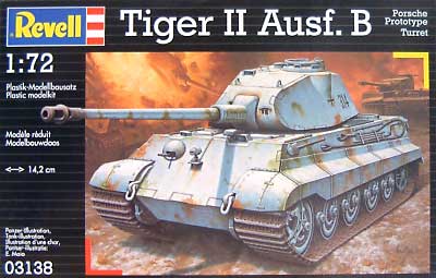 タイガー 2 Ausf.B (ポルシェ型砲塔） プラモデル (レベル 1/72 ミリタリー No.03138) 商品画像