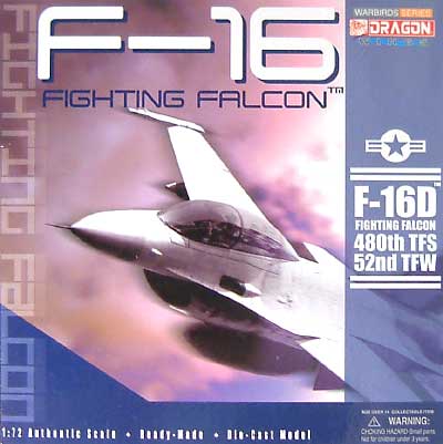 F-16D ファイティングファルコン 480th TFS 52nd TFW 完成品 (ドラゴン 1/72 ウォーバーズシリーズ （ジェット） No.50035) 商品画像