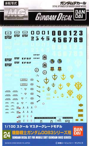 機動戦士ガンダム 0083シリーズ用 デカール (バンダイ ガンダムデカール No.024) 商品画像