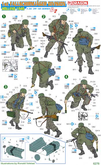 ドイツ第1降下猟兵師団 (オランダ 1940） プラモデル (ドラゴン 1/35 '39-45' Series No.6276) 商品画像_2