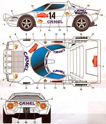 ランチア ストラトス キャメル サンレモ '78 デカール (スタジオ27 ラリーカー オリジナルデカール No.DC565C) 商品画像_2