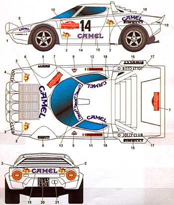 ランチア ストラトス キャメル サンレモ '78 デカール (スタジオ27 ラリーカー オリジナルデカール No.DC565C) 商品画像_2