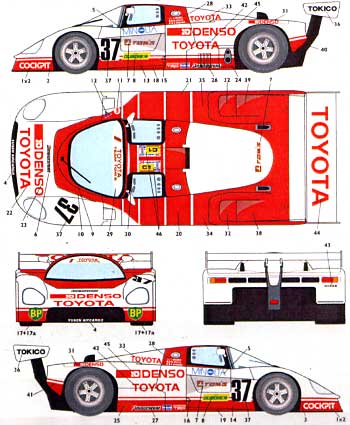 トヨタ 87C DENSO LM '87 デカール (スタジオ27 ツーリングカー/GTカー オリジナルデカール No.DC366) 商品画像_2