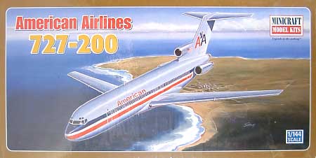 アメリカン航空 727-200 プラモデル (ミニクラフト 1/144 旅客機プラスチックモデルキット No.14512) 商品画像