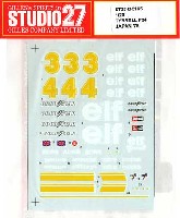 スタジオ27 F-1 オリジナルデカール ティレル P34 ジャパン 1976