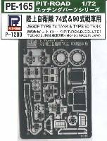 ピットロード 1/72 戦車用エッチングパーツシリーズ 陸上自衛隊 74式&90式戦車用