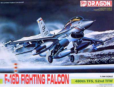 F-16D ファイティングファルコン 480th TFS 52nd TFW プラモデル (ドラゴン 1/144 ウォーバーズ （プラキット） No.4523) 商品画像
