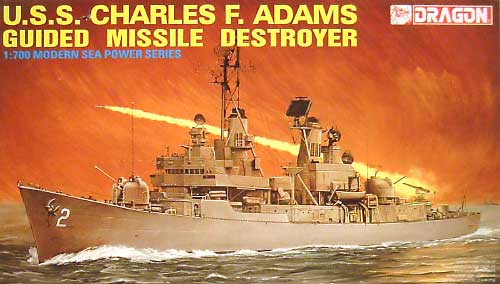 U.S.S. チャールズ F. アダムズ ミサイル駆逐艦 プラモデル (ドラゴン 1/700 Modern Sea Power Series No.7019) 商品画像