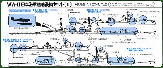 WW2 日本海軍艦船装備セット 2 プラモデル (ピットロード スカイウェーブ E シリーズ No.旧E-005) 商品画像_2