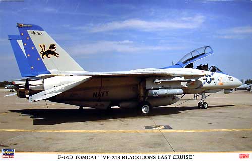 Ｆ-14D トムキャット VF-213 ブラックライオンズ ラストクルーズ プラモデル (ハセガワ 1/48 飛行機 限定生産 No.09683) 商品画像