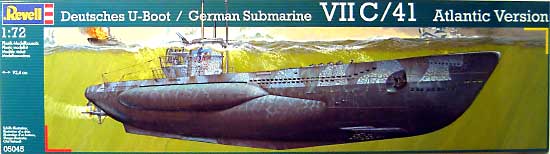 ドイツ Uボート TypeVIIC/41 プラモデル (レベル 1/72 艦船モデル No.05045) 商品画像