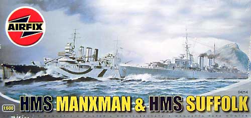 英海軍艦艇セット マンクスマン & サフォーク プラモデル (エアフィックス 1/600 Warships No.04214) 商品画像