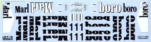 フェラーリ F2000 オプションデカール デカール (タブデザイン 1/20 デカール No.TABU-20006) 商品画像