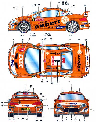 プジョー 307WRC #8 expert モンテカルロ 2006 デカール (スタジオ27 ラリーカー オリジナルデカール No.DC733C) 商品画像_2