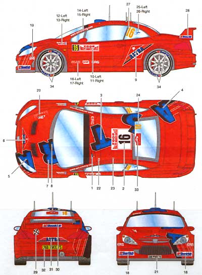 プジョー 307WRC #16 ASTRA モンテカルロ 2006 デカール (スタジオ27 ラリーカー オリジナルデカール No.DC735C) 商品画像_2