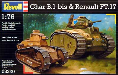 シャールB.1bis & ルノー FT.17 プラモデル (レベル 1/76 ミリタリー No.03220) 商品画像