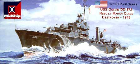 米海軍 マハン級駆逐艦 DD372 カッシン 1943 プラモデル (ミッドシップモデル 1/700 艦船モデル No.PF010) 商品画像