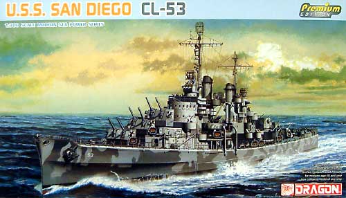 U.S.S サンディエゴ (CL-53） (プレミアムエディション） プラモデル (ドラゴン 1/700 Modern Sea Power Series No.7052) 商品画像