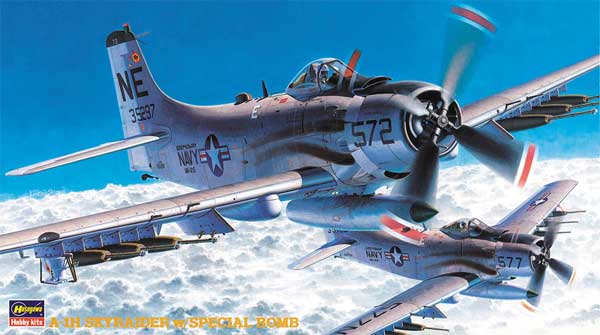 A-1H スカイレーダー w/スペシャルボム プラモデル (ハセガワ 1/72 飛行機 BPシリーズ No.104) 商品画像