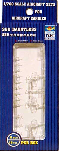 SBD ドーントレス (18機入） プラモデル (トランペッター 1/700 航空母艦用エアクラフトセット No.03402) 商品画像