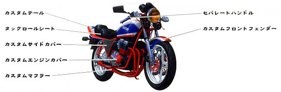 GSX400F プラモデル (アオシマ 1/12 峠の神様 No.003) 商品画像_2