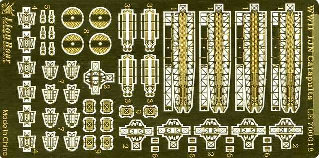 WW2 日本海軍用 3 カタパルト エッチング (ライオンロア 1/700 艦船用エッチングパーツ No.LE700018) 商品画像_2