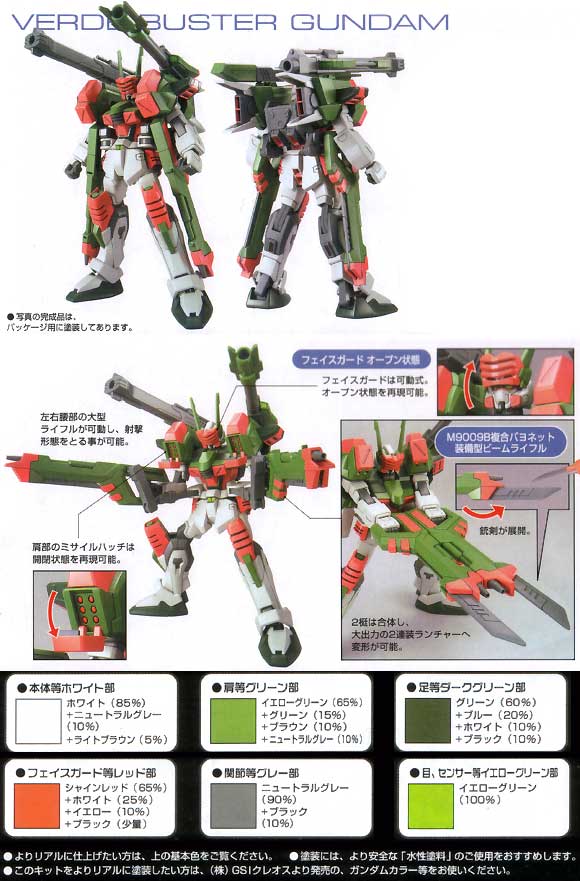 GAT-X103AP ヴェルデバスターガンダム プラモデル (バンダイ 1/144 HG ガンダムSEED スターゲイザー No.042) 商品画像_2