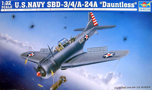 アメリカ海軍 急降下爆撃機 SBD-3/4/A-24A ドーントレス プラモデル (トランペッター 1/32 エアクラフトシリーズ No.02242) 商品画像