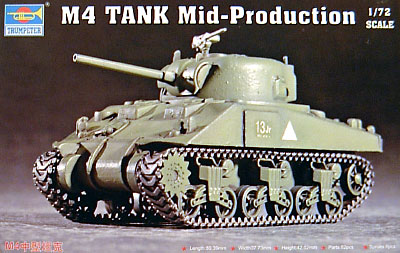M4 シャーマン 中期型 75mm砲搭載型 プラモデル (トランペッター 1/72　ミニＡＦＶシリーズ No.07223) 商品画像