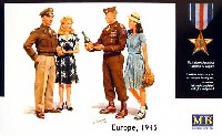 マスターボックス 1/35 ミリタリーミニチュア アメリカ軍兵士 & 民間人女性 V-DAY (Europe 1945）
