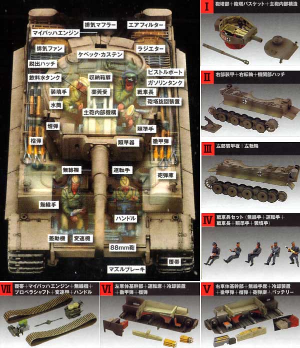 TIGER-I (グレータイプ 第503重戦車大隊第3中隊） 7個セット プラモデル (タルガ 鋼密度模型) 商品画像_2