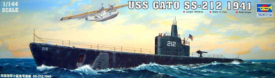 USS ガトー級潜水艦 SS-212 1941年 プラモデル (トランペッター 1/144 潜水艦シリーズ No.05905) 商品画像