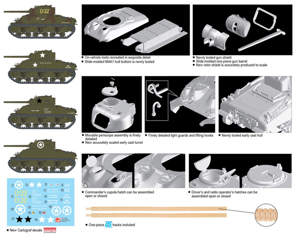 M4A1 シャーマン ノルマンディ 1944 プラモデル (ドラゴン 1/72 ARMOR PRO (アーマープロ) No.7273) 商品画像_2