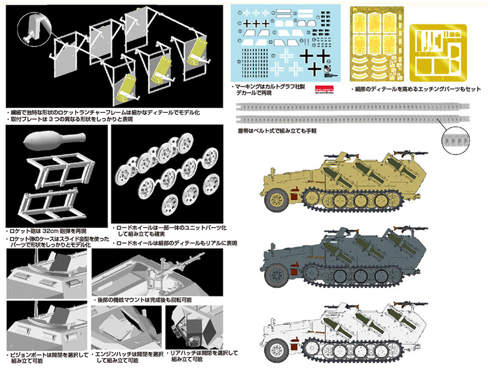 Sd.Kfz.251/2 Ausf.C ヴルフラーメン 40搭載型 プラモデル (ドラゴン 1/72 ARMOR PRO (アーマープロ) No.7306) 商品画像_2