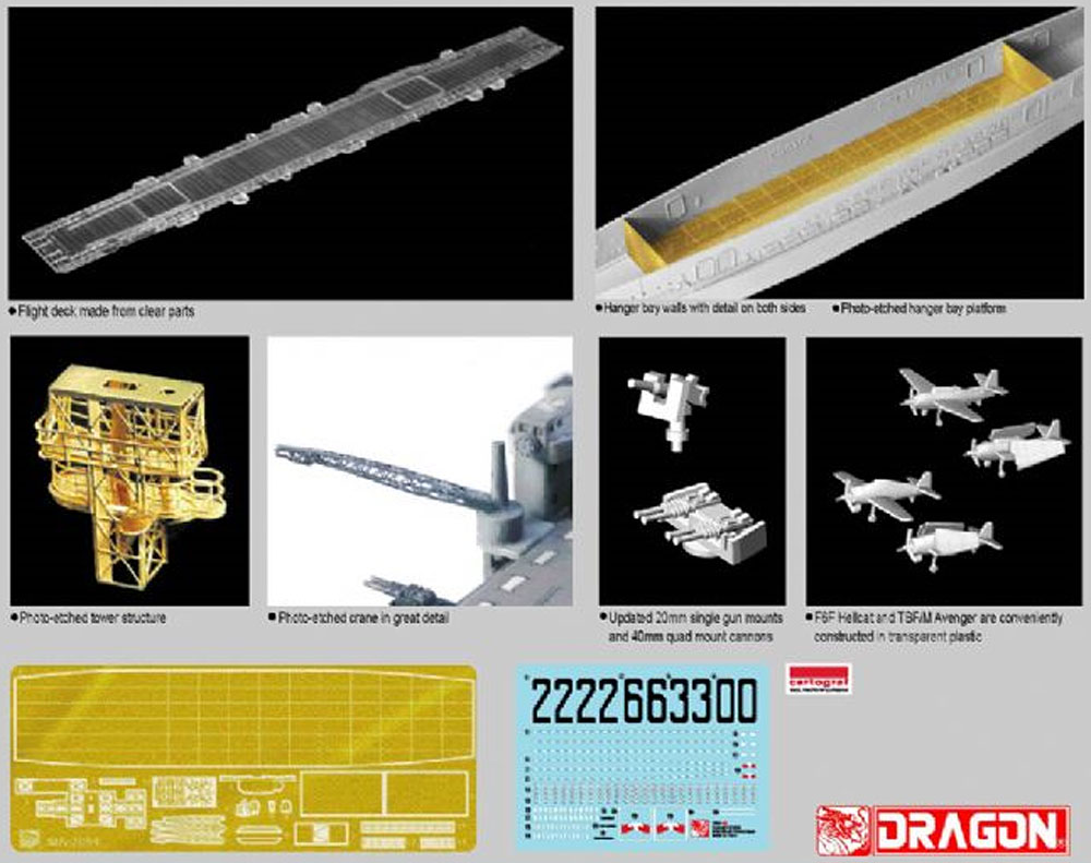 U.S.S. インディペンデンス CVL-22 1943 プラモデル (ドラゴン 1/700 Modern Sea Power Series No.7054) 商品画像_4