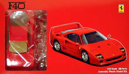 フェラーリ F40 塗装済エンジンモデル付 プラモデル (フジミ 1/24 リアルスポーツカー シリーズ （SPOT） No.12500) 商品画像