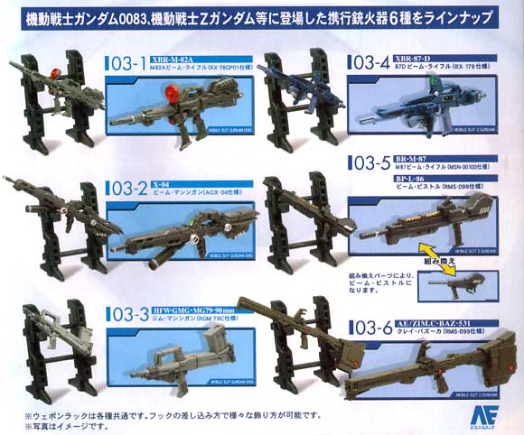 U.C.ARMS GALLERY 03  一年戦争後期 グリプス戦記中期 (1BOX=12個入） 完成品 (バンダイ U.C.ARMS GALLERY No.003B) 商品画像_2