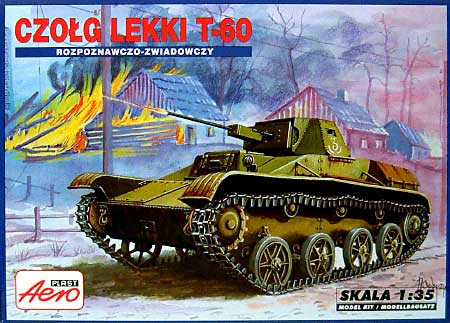 ロシア T-60 軽戦車 プラモデル (アエロプラスト 1/35 AFVモデル No.90008) 商品画像