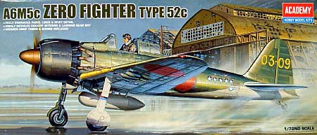 三菱 零式艦上戦闘機 52型C プラモデル (アカデミー 1/72 Scale Aircrafts No.2176) 商品画像