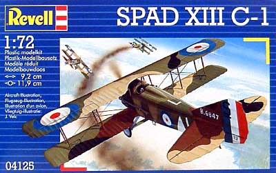 スパッド XIII C-1 プラモデル (レベル 1/72 飛行機 No.04125) 商品画像