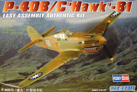 P-40B/C ホーク -81 プラモデル (ホビーボス 1/72 エアクラフト シリーズ No.80209) 商品画像