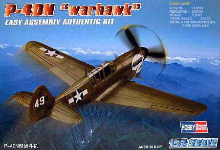 P-40N ウォーホーク プラモデル (ホビーボス 1/72 エアクラフト プラモデル No.80252) 商品画像