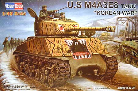 M4A3E8 シャーマン 朝鮮戦争 プラモデル (ホビーボス 1/48 ファイティングビークル シリーズ No.84804) 商品画像