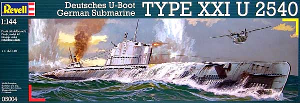ドイツ海軍 潜水艦 Uボート Ｔype XXI U-2540 プラモデル (Revell 1/144 艦船モデル No.05004) 商品画像