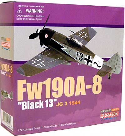 フォッケウルフ Fw190A-8 ブラック13 JG-3 1944 完成品 (ドラゴン 1/72 ウォーバーズシリーズ （レシプロ） No.50269) 商品画像