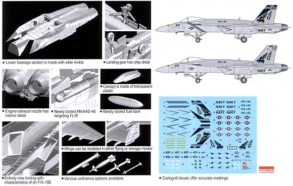 F/A-18E スーパーホーネット ピューキングドッグス プラモデル (ドラゴン 1/144 ウォーバーズ （プラキット） No.4590) 商品画像_2